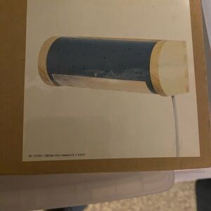 IKEA Blue and Wood Wall Light